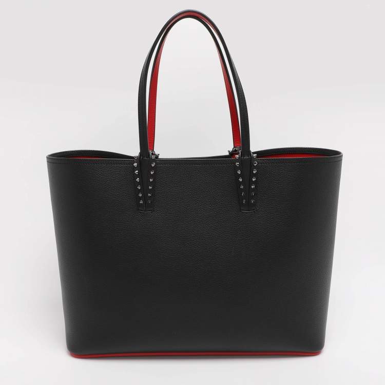Pre Owned Christian Louboutin Black Leather Cabata Tote
