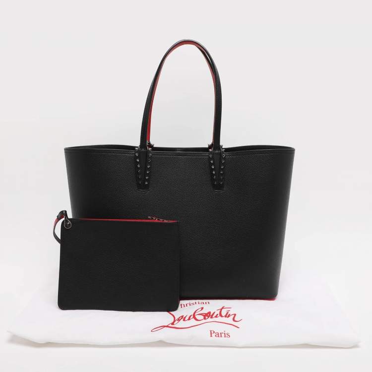 Pre Owned Christian Louboutin Black Leather Cabata Tote