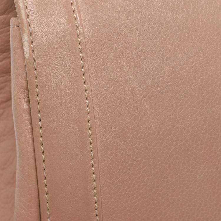 Pre Owned Christian Louboutin Beige Leather Sweet Charity Shoulder Bag