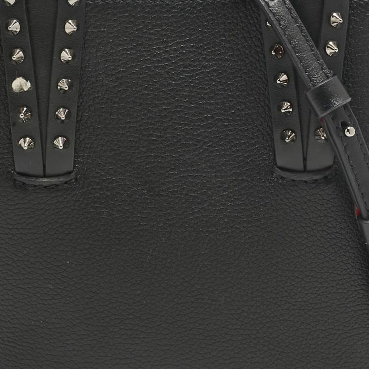 Pre Owned Christian Louboutin Black Leather Mini N/S Cabata Tote