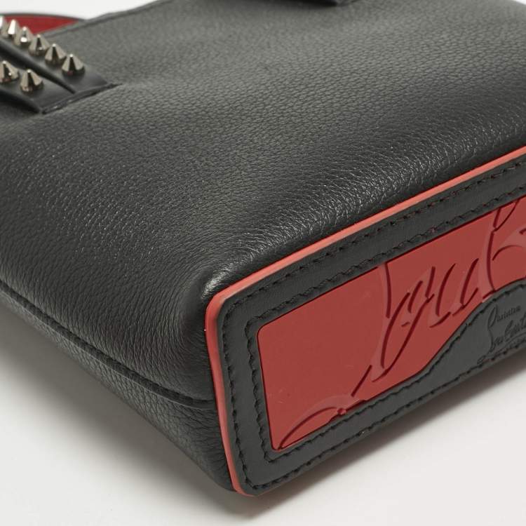Pre Owned Christian Louboutin Black Leather Mini N/S Cabata Tote