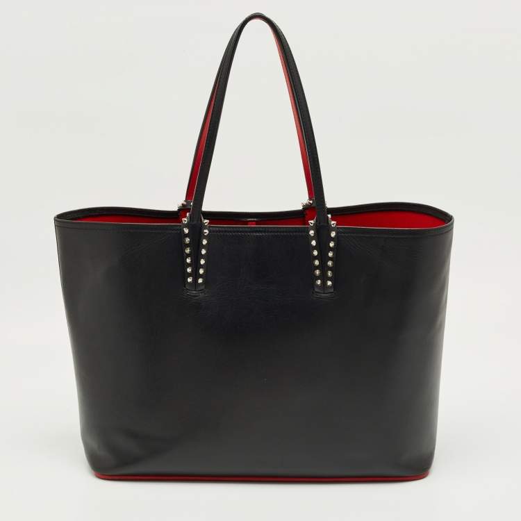 Pre Owned Christian Louboutin Black Leather Large Love Cabata Tote