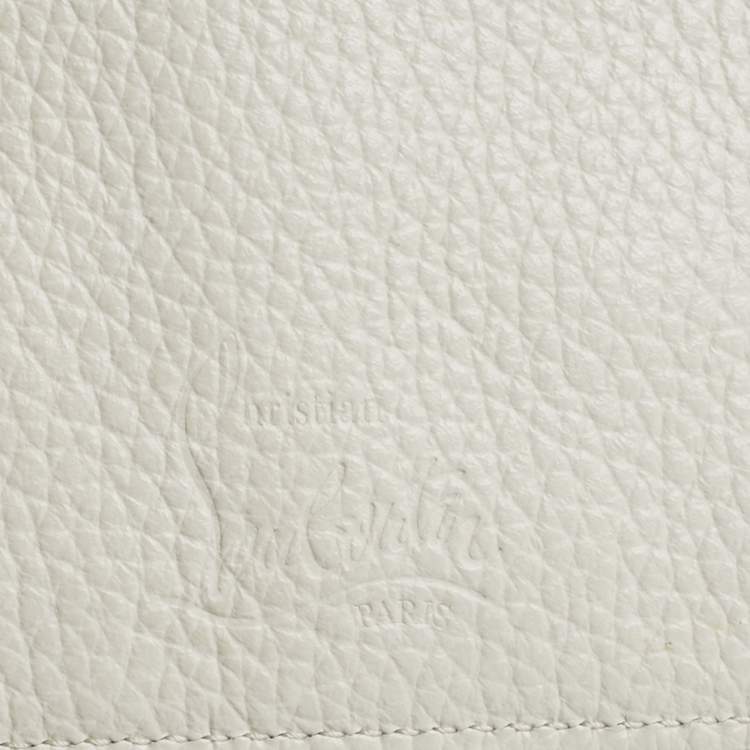 Pre Owned Christian Louboutin White Leather Kios Card Holder