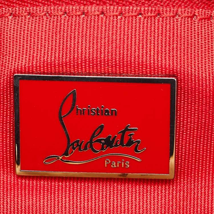 Pre Owned Christian Louboutin Tricolor Python and Leather Medium Roxanne Shoulder Bag