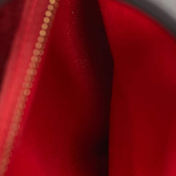 Pre Owned Christian Louboutin Paloma Medium Black/Beige Leopard Print Patent and Leather Tote