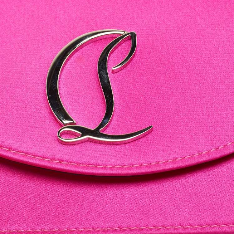 مملوكة مسبقًا Christian Louboutin Loubi54 Pink Satin Clutch Bag