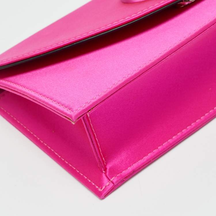 مملوكة مسبقًا Christian Louboutin Loubi54 Pink Satin Clutch Bag