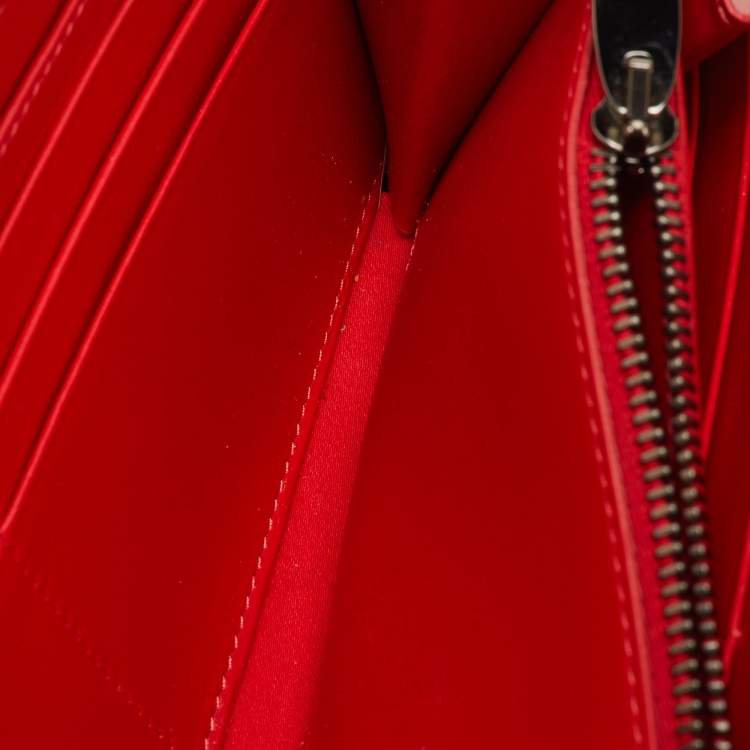 Pre Owned Christian Louboutin Panettone Dark Grey Leather Studded Zip Around Wallet