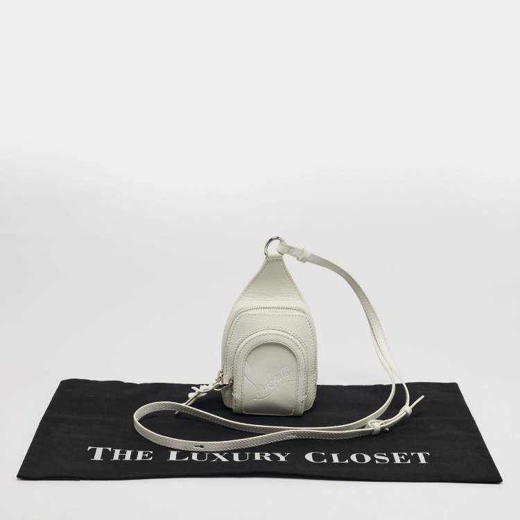 مملوكة مسبقًا Christian Louboutin Loubifunk Mini White Leather Crossbody Bag