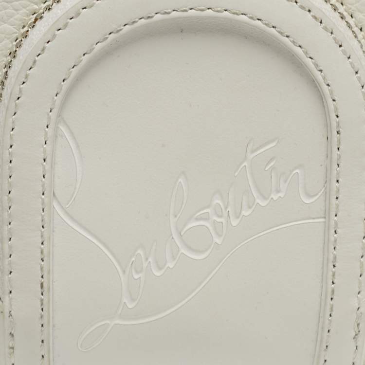 مملوكة مسبقًا Christian Louboutin Loubifunk Mini White Leather Crossbody Bag