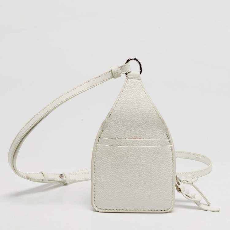 مملوكة مسبقًا Christian Louboutin Loubifunk Mini White Leather Crossbody Bag