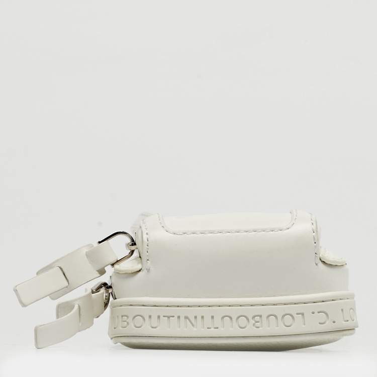 مملوكة مسبقًا Christian Louboutin Loubifunk Mini White Leather Crossbody Bag