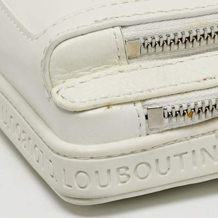 مملوكة مسبقًا Christian Louboutin Loubifunk Mini White Leather Crossbody Bag