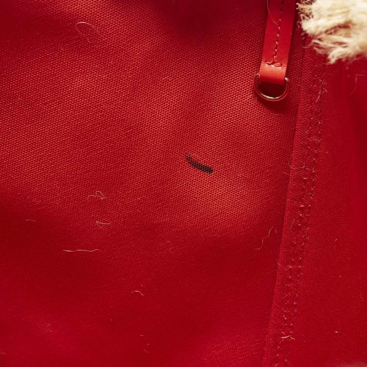 Pre Owned Christian Louboutin By My Side Beige Jute Tote