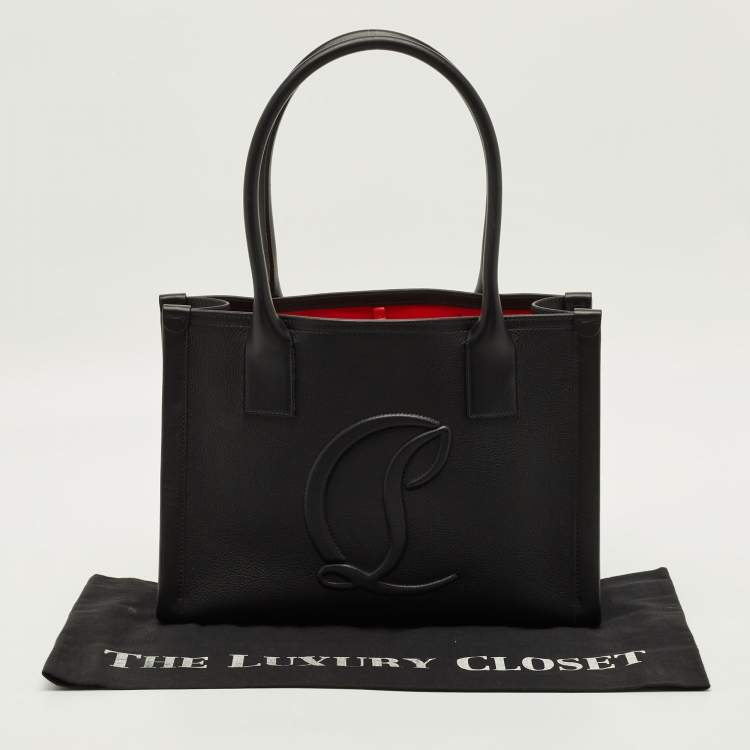 Pre Owned Christian Louboutin By My Side Large Black Leather Tote
