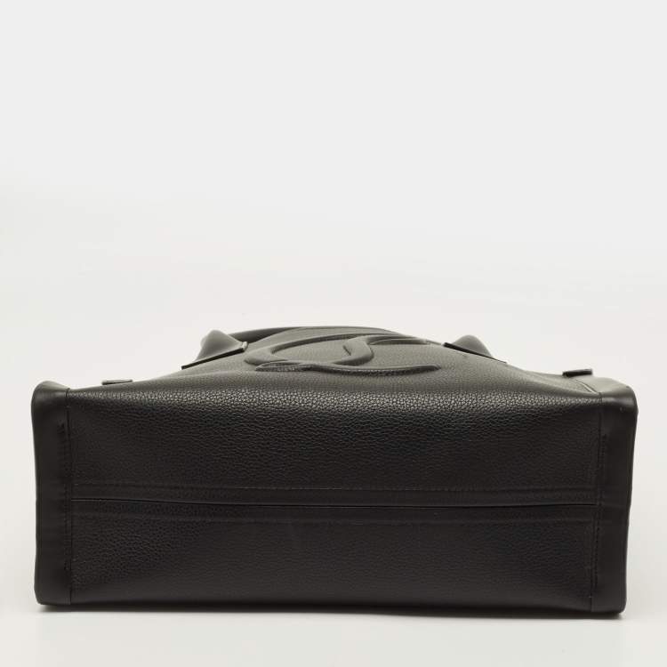 Pre Owned Christian Louboutin By My Side Large Black Leather Tote