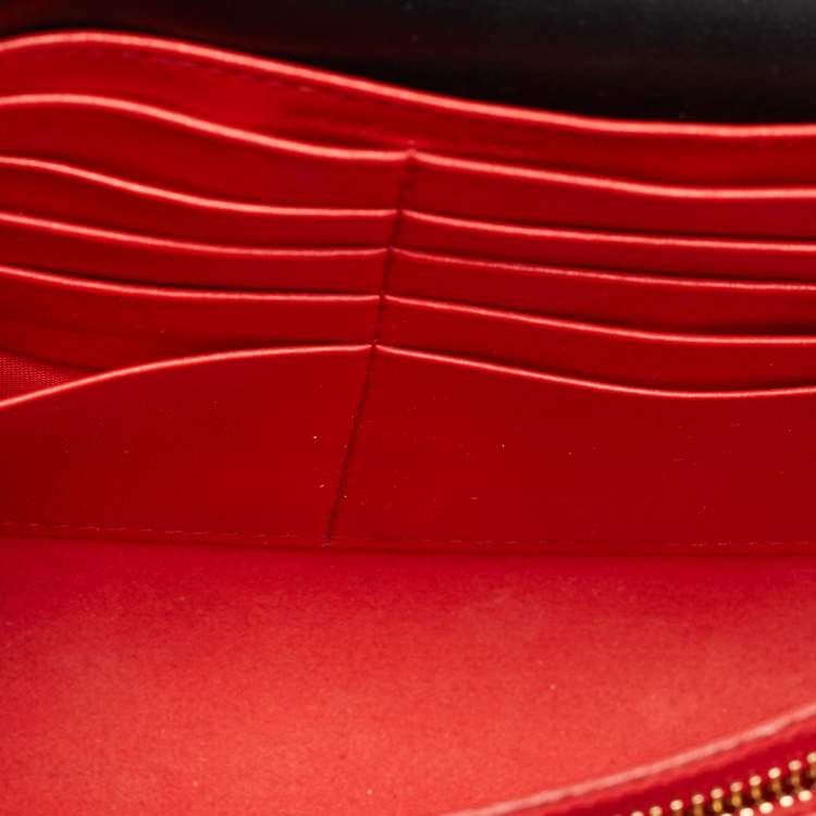 Pre Owned Christian Louboutin Paloma Spike Black Leopard Print Patent and Leather Shoulder Bag