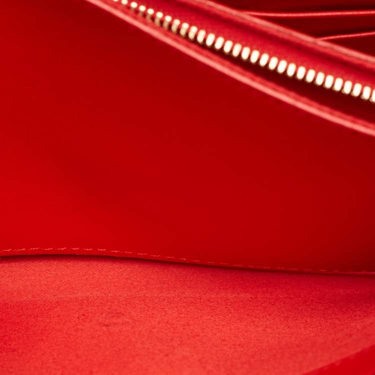 Pre Owned Christian Louboutin Paloma Spike Black Leopard Print Patent and Leather Shoulder Bag