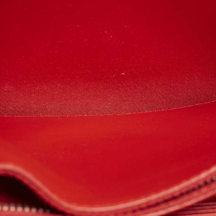 Pre Owned Christian Louboutin Paloma Love Embellished Leather and Suede Chain Clutch