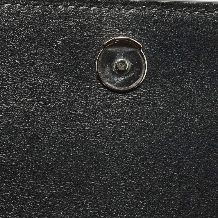 Pre Owned Christian Louboutin Paloma Love Embellished Leather and Suede Chain Clutch