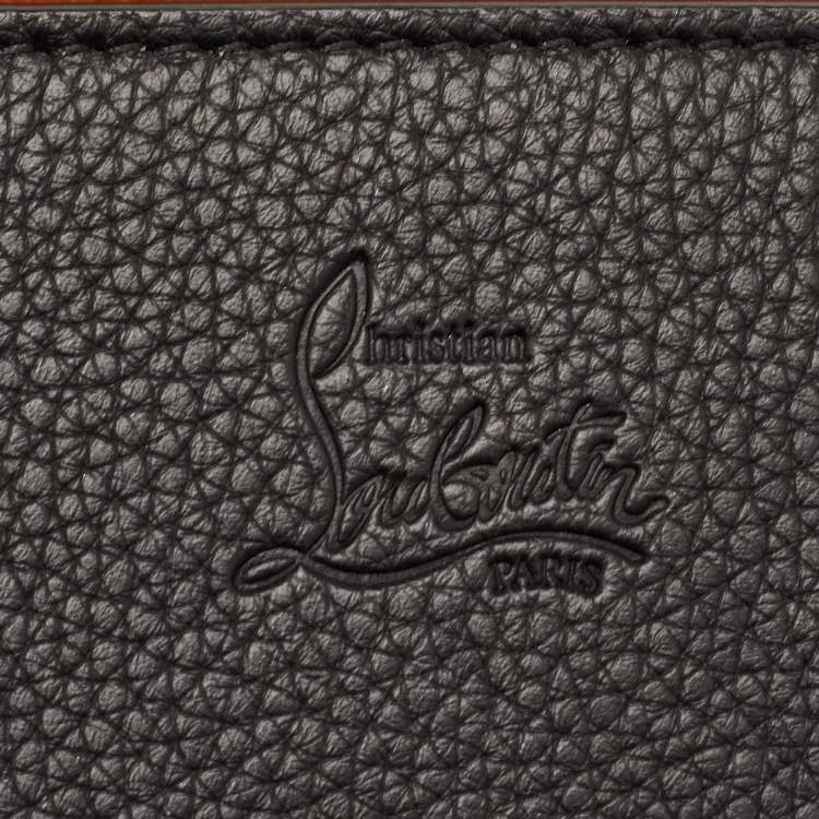 Pre Owned Christian Louboutin Paloma Brown/Black Leopard Print Suede and Leather Chain Clutch