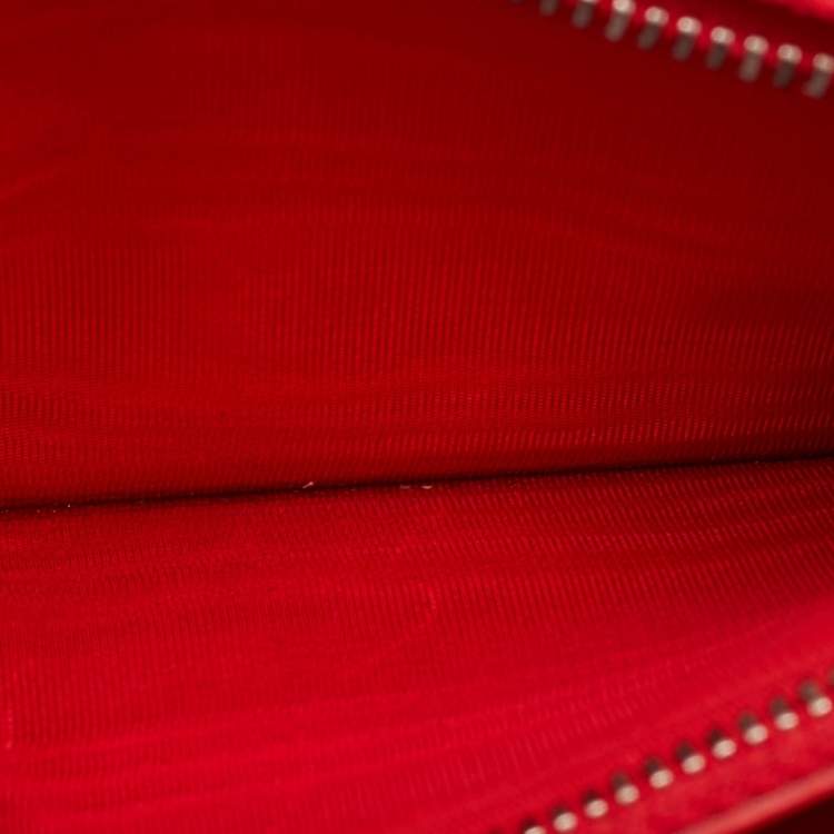 Pre Owned Christian Louboutin Paloma Brown/Black Leopard Print Suede and Leather Chain Clutch