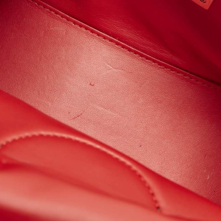 Pre Owned Christian Louboutin Rubylou Crystals Green Leather Flap Bag