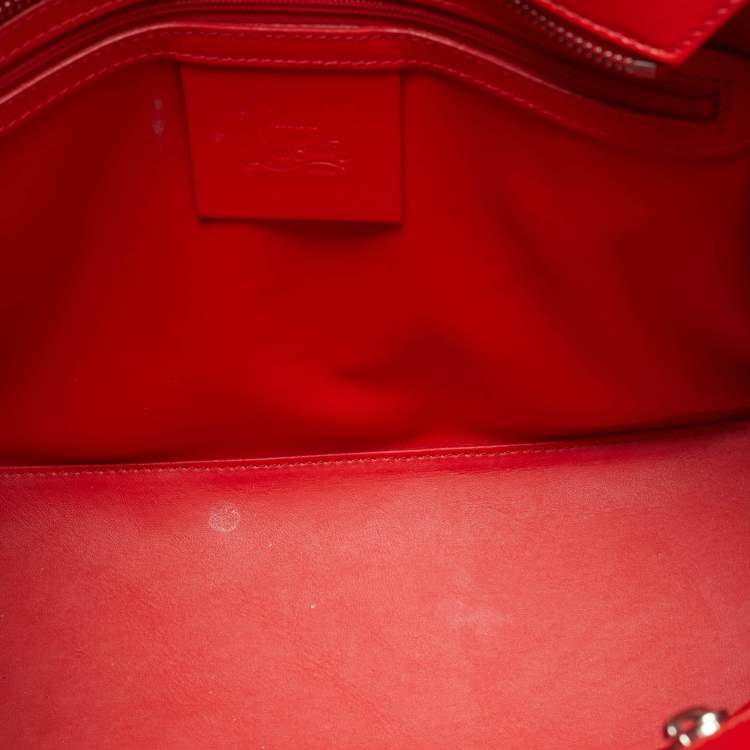 مملوكة مسبقًا Christian Louboutin Paloma Spiked Medium Grey Suede and Leather Tote