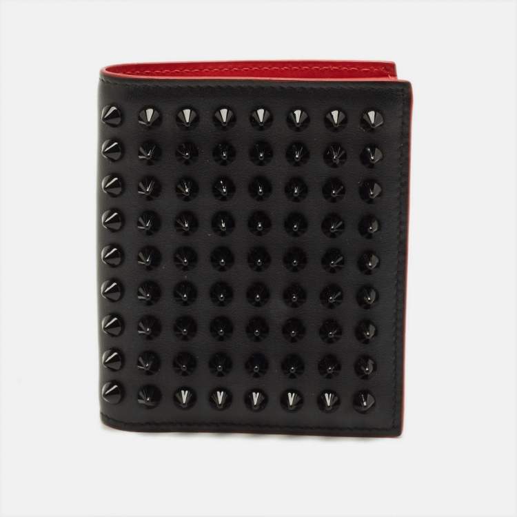 Pre Owned Christian Louboutin Paros Black Leather Bifold Wallet