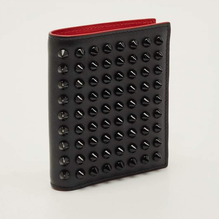 Pre Owned Christian Louboutin Paros Black Leather Bifold Wallet