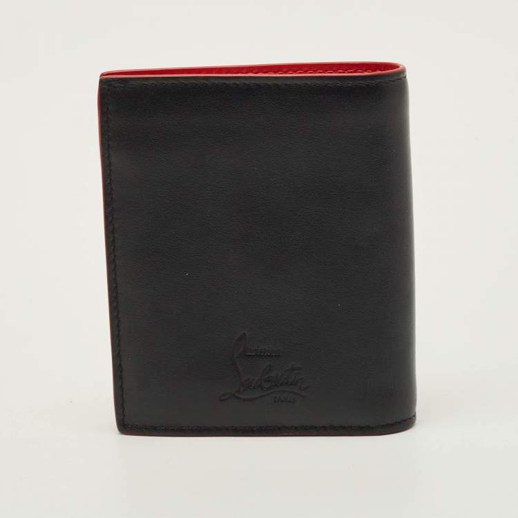 Pre Owned Christian Louboutin Paros Black Leather Bifold Wallet