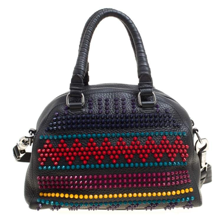 christian louboutin black studded bag