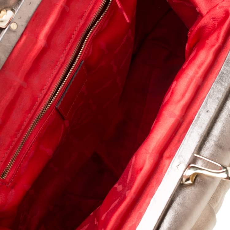 Pre Owned Christian Louboutin Metallic Leather Loubinette Hobo