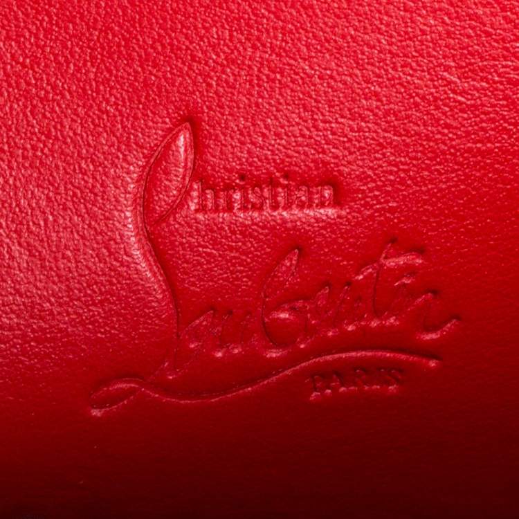 Pre Owned Christian Louboutin Black Leather Studded Crest Tote