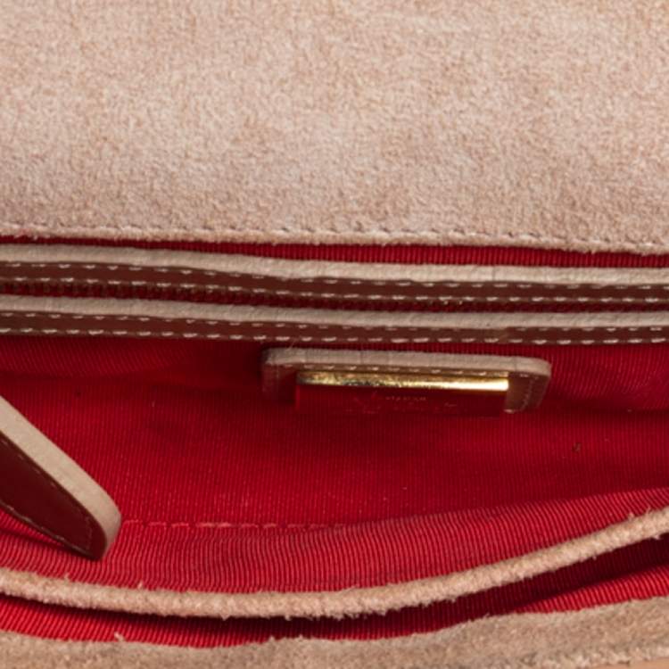 Pre Owned Christian Louboutin Beige Patent Leather Riviera Clutch