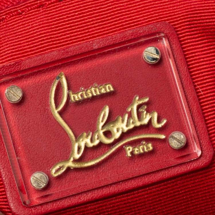 Pre Owned Christian Louboutin Blue Python Loubi Lula Chain Clutch