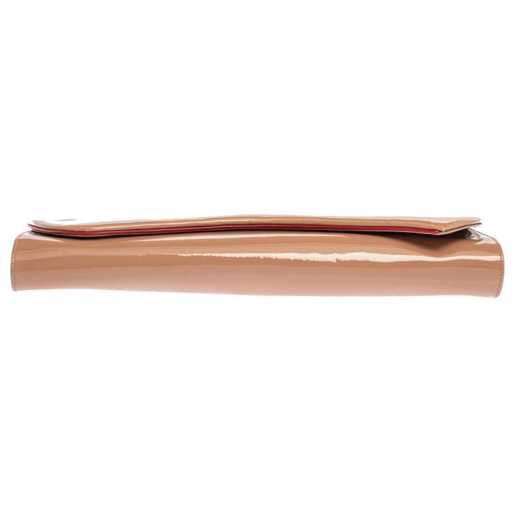مملوكة مسبقًا Christian Louboutin Nude Patent Leather So Kate Clutch