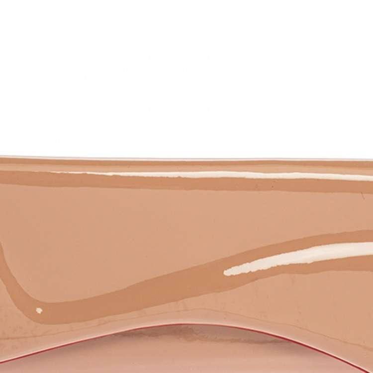 مملوكة مسبقًا Christian Louboutin Nude Patent Leather So Kate Clutch