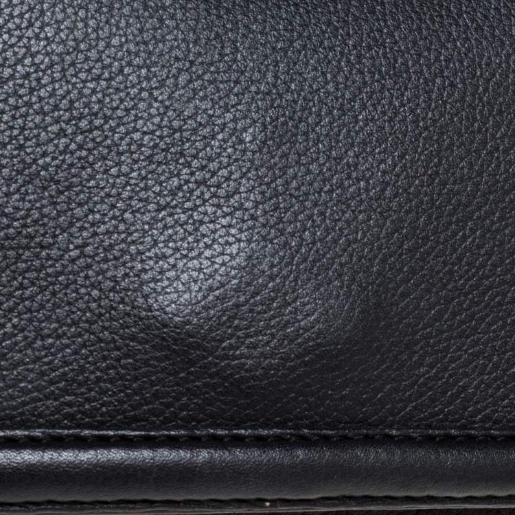 Pre Owned Christian Louboutin Black Leather Artemis Studded Shoulder Bag
