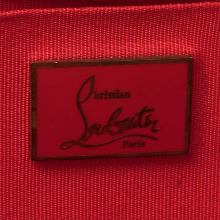 Pre Owned Christian Louboutin Tri Color Fox Fur Anastasia Clutch Bag