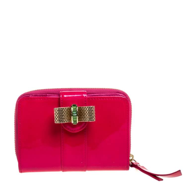 christian louboutin pink wallet