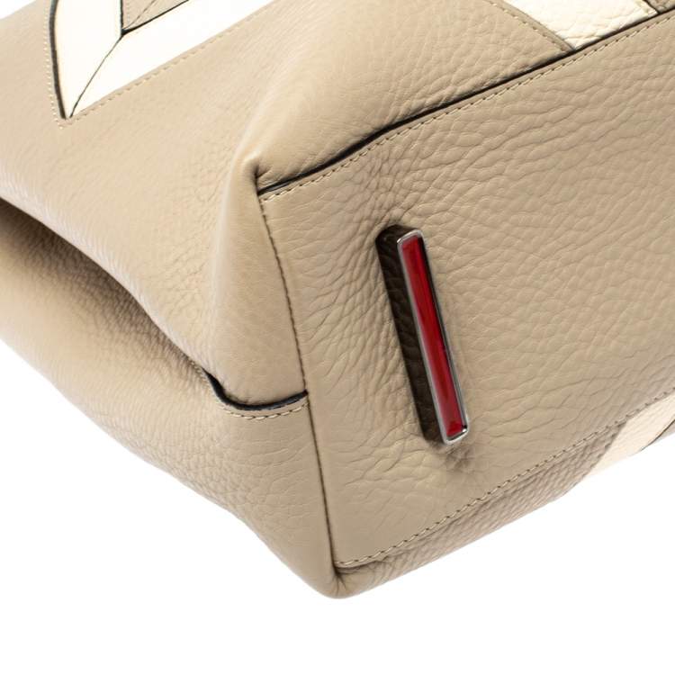 Pre Owned Christian Louboutin Multicolor Leather Passage Colorblock Tote