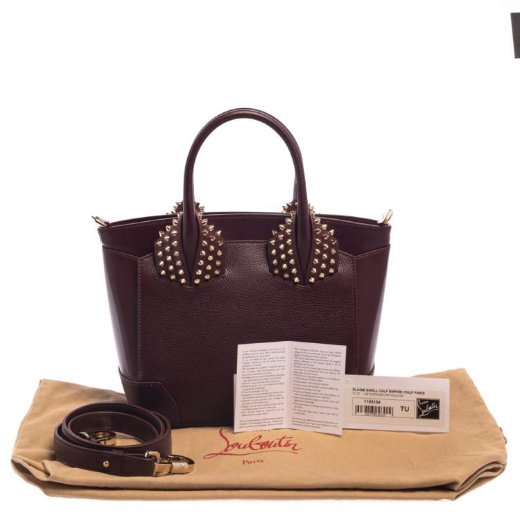 Pre Owned Christian Louboutin Burgundy Leather Small Eloise Satchel