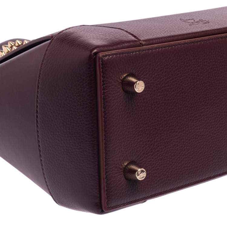 Pre Owned Christian Louboutin Burgundy Leather Small Eloise Satchel