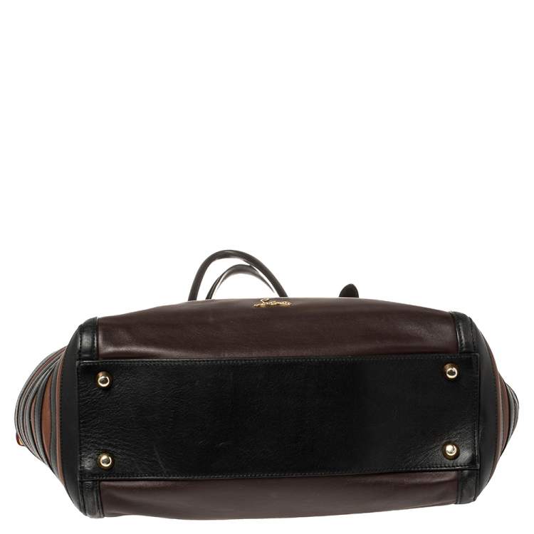 Pre Owned Christian Louboutin Multicolor Leather Buckle Tote