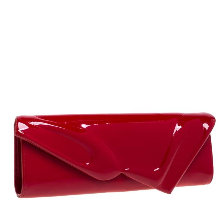 مملوكة مسبقًا Christian Louboutin  Red Patent Leather So Kate Baguette Clutch
