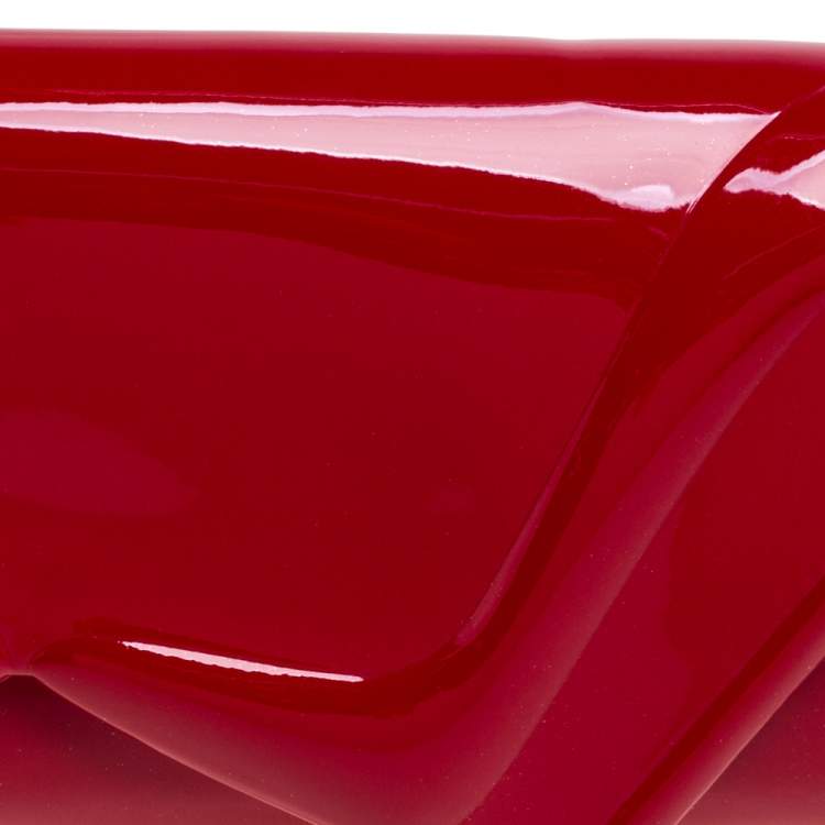 مملوكة مسبقًا Christian Louboutin  Red Patent Leather So Kate Baguette Clutch