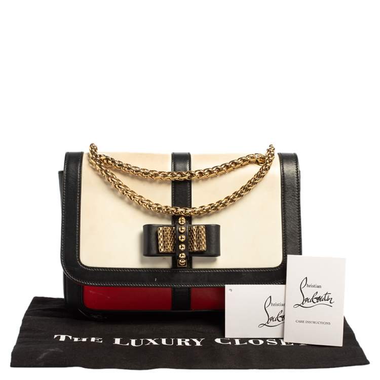 Pre Owned Christian Louboutin Tri Color Leather Sweet Charity Shoulder Bag