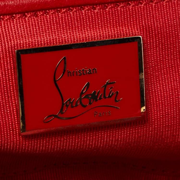 Pre Owned Christian Louboutin Satin Loubi Lula Clutch