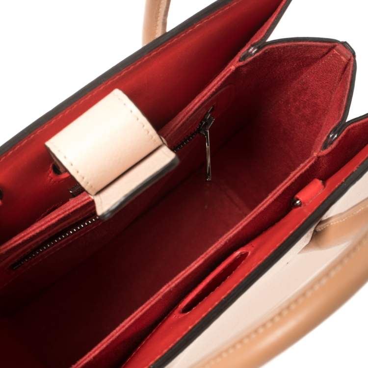 Pre Owned Christian Louboutin Beige Leather Small Paloma Studded Tote